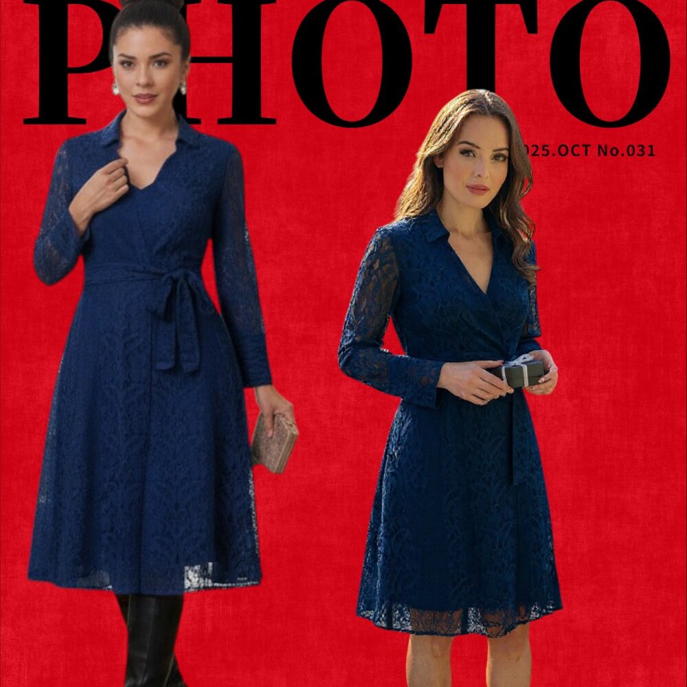 NWT Navy Lace Dress, Size M, by Kareena